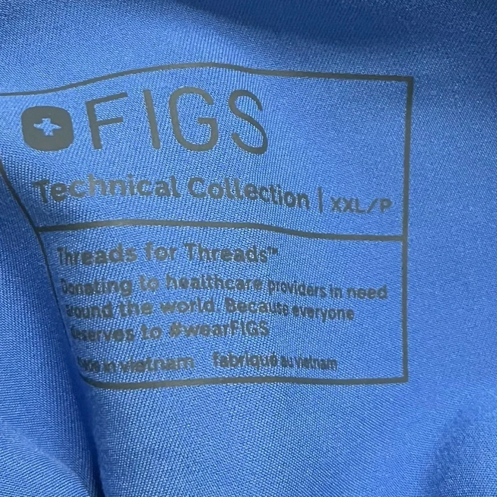 Figs • Medium Blue High Waisted Kade Scrub Pants